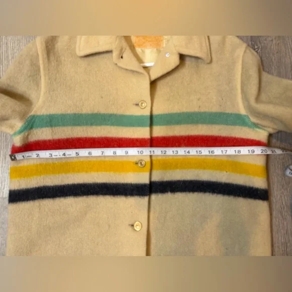 Vintage Hudson’s Bay Point Blanket Jacket – “Free Leonard Peltier” – Wool Coat - Picture 10 of 11